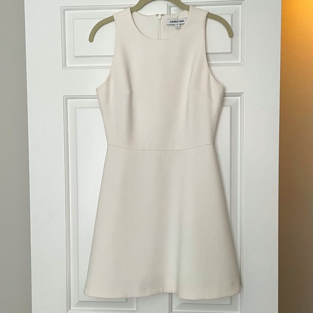 Elizabeth and James White Dress, Size 4
